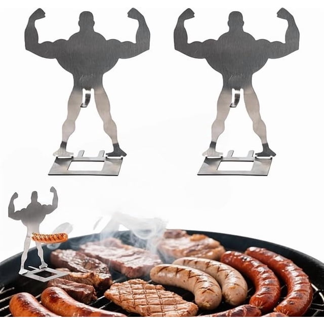 shyuyusa Countertop Sausage Heating Support Rack, Stable Bearing Structure, High Temperature Resistant Material, Outdoor Picnic Food Placement Tool