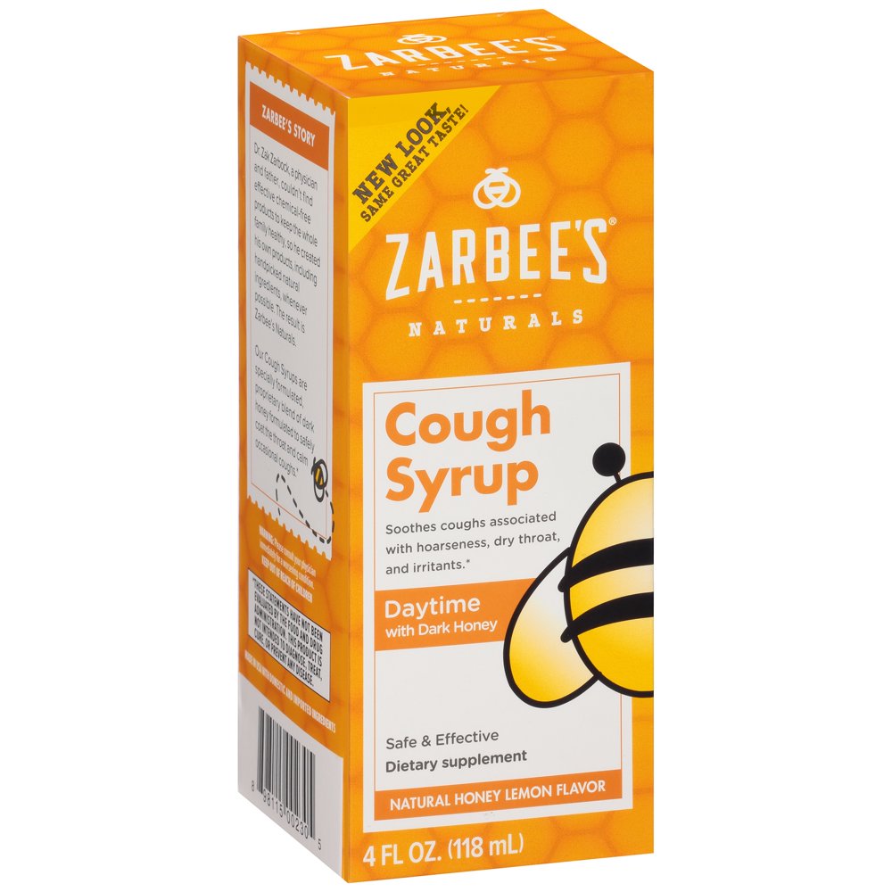 Zarbee's Naturals Adult Daytime Cough Syrup, Honey Lemon
