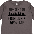 thumbnail image 4 of Inktastic Houston Texas Someone Loves Me Skyline Boys or Girls Long Sleeve Toddler T-Shirt, 4 of 5