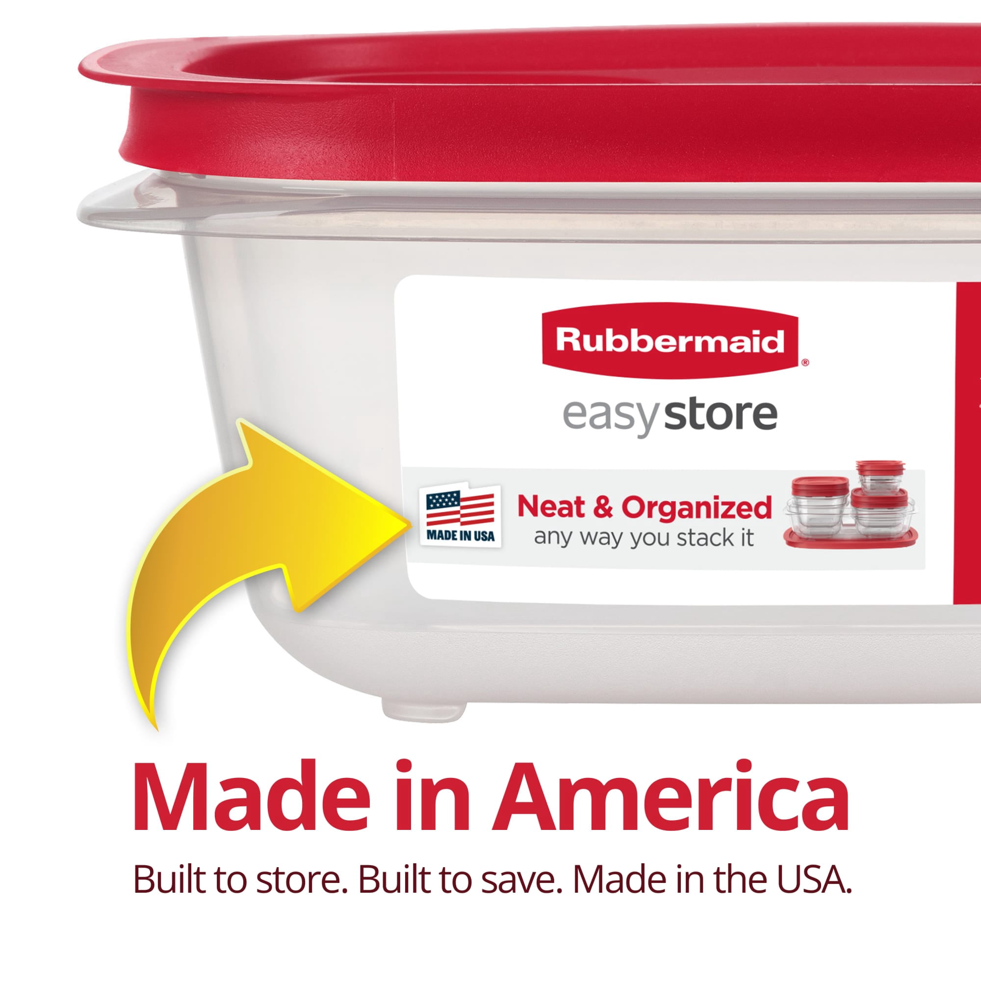 Rubbermaid 14.99-Cup EasyStore Rectangle Container, Food Storage Container, Food Storage Container with Lids