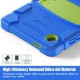 thumbnail image 3 of XYX Case for Samsung Galaxy Tab A9 8.7 inch (SM-X110/SM-X115), Dual Layer Slim Heavy Shockproof Rugged Protective Cover Case with Kickstand (Blue Lime), 3 of 7
