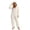 White 05, variant on Karymi Women's Sleepwear Cable Knit Fleece Hooded Onesie Pajamas, Zip Front , Long Sleeve, Plush One Piece Loungewear, Cute Bear Ear Hood, Warm Winter Home Sleepwear