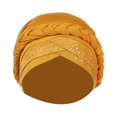 thumbnail image 2 of Womens Elastic Solid Color Comfortable Flat Hat Beaded Flower Hair Cap, 2 of 3