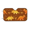 thumbnail image 4 of Uemuo Dinosaurs and Leaves Pattern Accordion Car Windshield Sun Shade, Foldable Reflective Sun Visor for Car, Reflector Windshield Sunshade-, 4 of 7