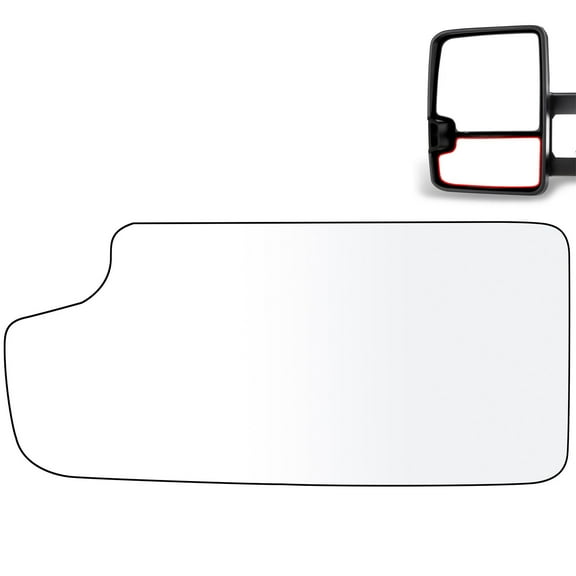 ECCPP Towing Mirror Glass Replacement for 1988-1998 For Chevy/For GMC C1500/K1500 1988-2000 For Chevy/For GMC C2500/K2500/K3500 1988-2001 For Chevy C3500 Left Side Lower Convex Glass Tow Mirror Glass