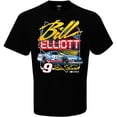 thumbnail image 2 of Men's Checkered Flag Black Bill Elliott Dawsonville Two-Sided T-Shirt, 2 of 3