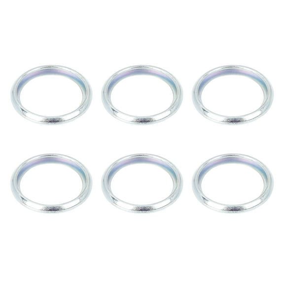 6pcs Durable M16 Silver Tone Oil Drain Plug Gasket Replacement for Subaru 803916010