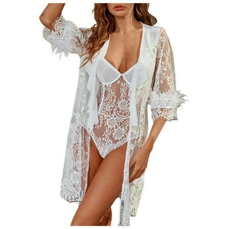 

LBECLEY Womens Lingerie Men s Underwear Briefs Nightwear Sleepwear Women Lace Lingerie 2Pc Underwear Underwear 2T Push Up Bras for Women White L