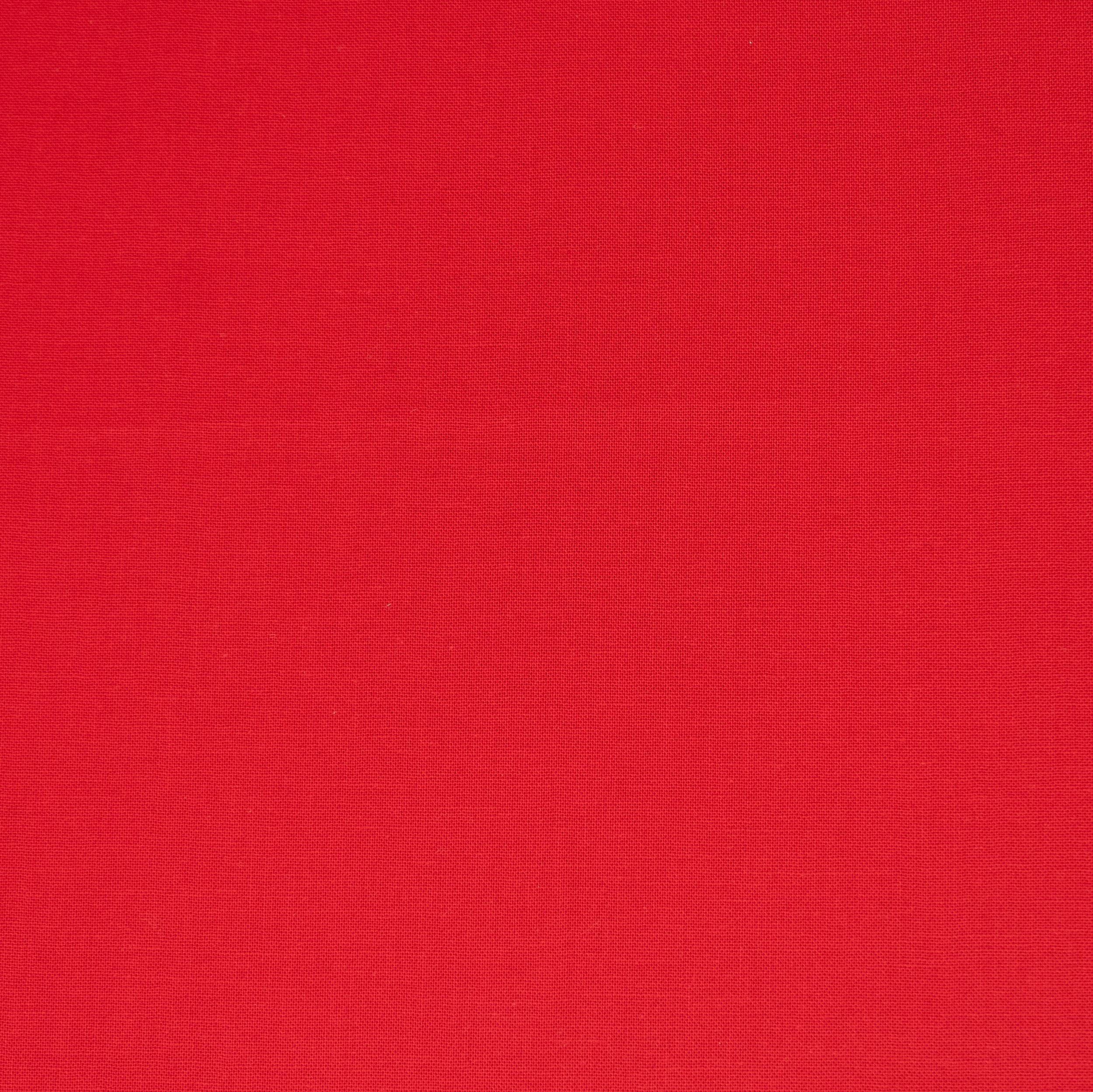 Singer Fabrics - 100% Cotton, Craft Quilting, 44" X 8 Yards Cut, By Bolt, Solid Singer Red Fabric, Precut Fabric