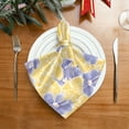 thumbnail image 2 of GZHJMY Blue and Yellow Flowers Cloth Napkins Washable Reusable Polyester Dinner Napkins 20 x 20 Inch for Home Weddings Parties Holiday Table Napkins Set of 1, 2 of 6