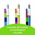 thumbnail image 2 of 4-Color Multi-Color Ballpoint Pen, Retractable, Medium 1 mm, Assorted Ink and Barrel Colors, 3/Pack | Bundle of 10, 2 of 7