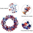 thumbnail image 3 of Topboutique Patriotic Red White Blue Wreath 4th of July Tinsel Stars Garland Metallic Tinsel Wire Garlands with Stars Patriotic Flag Wreath for Independence Day Memorial Day,2 Pcs-24.6ft/Pc, 3 of 6