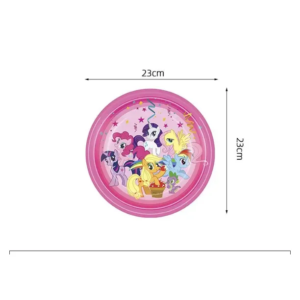 Adornos desechables para tartas y globos colgantes con diseño de dibujos animados de My Little Pony: La magia de la amistad para fiestas de cumpleaños
