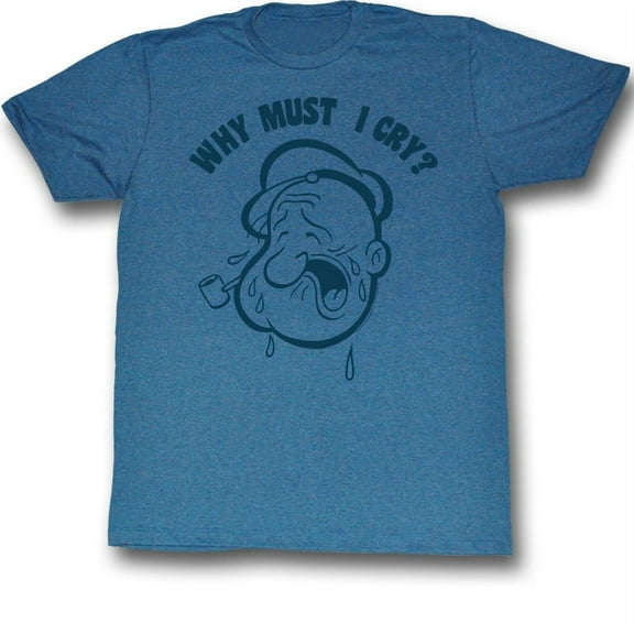 Popeye Comics Why Must I Cry Adult Short Sleeve T Shirt