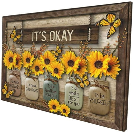 Retro Sunflowers Wall Art Erfly And, Is It Ok To Hang Pictures In A Bathroom