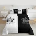 thumbnail image 2 of Feelyou Fashion Couple Crown Full Size Comforter Sets, Valentine's Day Bedding Sets, 3pcs, 2 of 8
