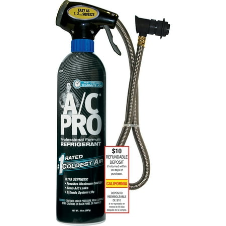 recharge pro air kit 134a ultra synthetic ac oz walmart refrigerant hose conditioning charge system gauge only automotive modern vehicle