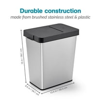 6-Gallon Waste Bin with Removable Lid