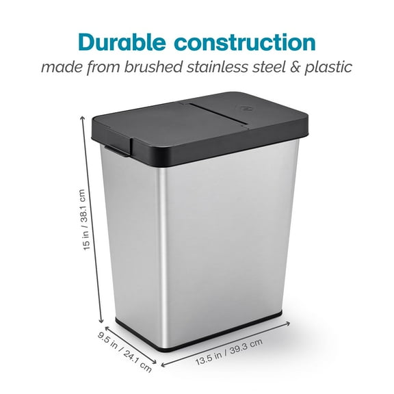 6-Gallon Waste Bin with Removable Lid