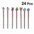 thumbnail image 3 of Cartoon Christmas Pencils with Erasers - 24 Pack School Stationery Gift for Kids Office Use, 3 of 4
