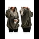 thumbnail image 2 of Sudadera con Capucha Extragrande para Mujer con Bolsillos, Sudadera de Forro Afelpado, Chaqueta A Cuadros, Abrigo. Verde XL, 2 of 5