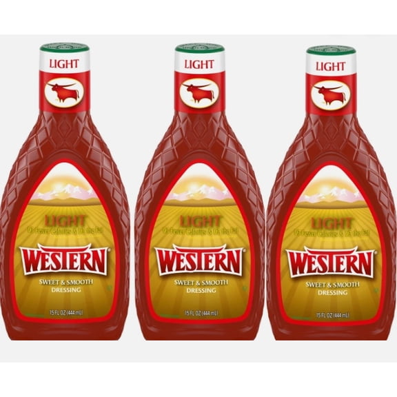 French Salad Dressing Light Sweet & Smooth, 3-Pack, 15 oz