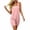 Pink, variant on Womens Cotton Linen Short Rompers- Casual Summer Relaxed Fit Crew Neck Sleeveless Jumpsuits with Pockets Khaki Size S-2XL