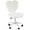 White, variant on Impressions Vanity Heart 360 Degrees Swivel Vanity Chair with Adjustable Height (Grey Boucle)
