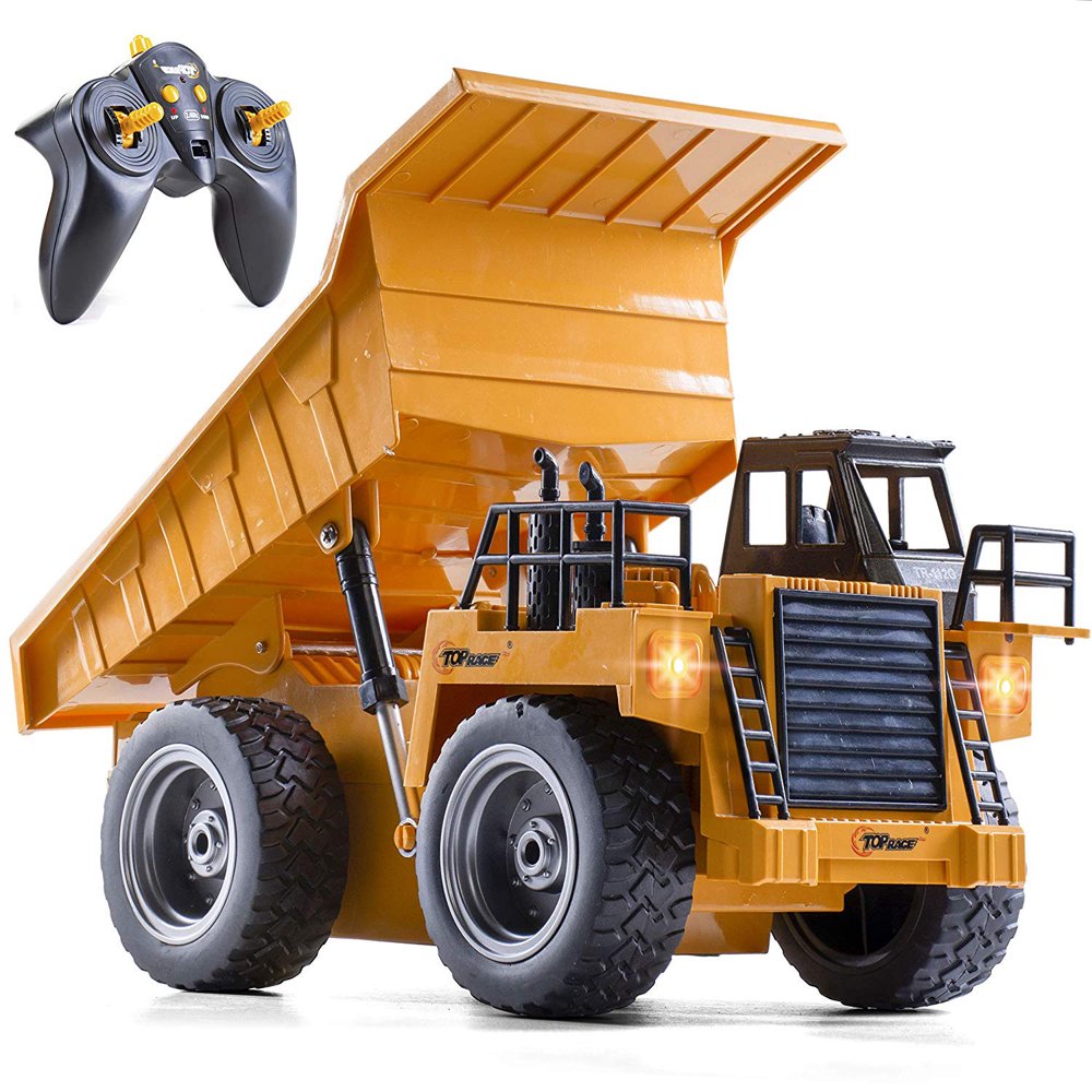 Top Race 6 Channel Full Functional Dump Truck, RC Remote Control