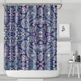 thumbnail image 2 of Extra Long Boho Shower Curtain 72x84 Inches - Vintage Floral & Tropical Leaves Pattern, Waterproof Bohemian Bathroom Decor with 12 Hooks, Tribal Rustic Style, 2 of 5