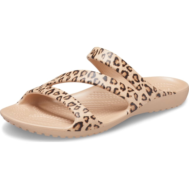 Sandalias Kadee II para Mujer Crocs Estampado Leopardo Talla 11