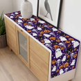thumbnail image 4 of Halloween Purple Table Runner - 120 Inch Long, Kitchen Dining Table Runner Dresser Scarves, Black White Ghost Orange Skull Pumpkin Farmhouse Decor for Coffee Tables Wedding Party Banquet, 4 of 8