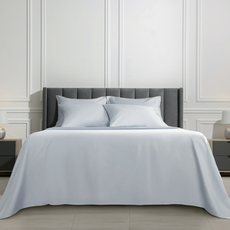 Serta 6-Piece 800 Thread Count Light Blue Cotton Rich Adult Bed