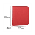 thumbnail image 1 of 9 Pockets Game Card Book Card Side Loading Binder Game Zipper Card Album Fixed Pockets Pages with 360 Pockets Red, 1 of 8