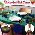 thumbnail image 3 of Pdpdoc 15 Bolas De Navidad De Terciopelo De 3.15 Pulgadas Grandes Bolas De Adornos De Navidad De Terciopelo De Plástico Inastillable Adornos Flocados Para Decoraciones De Fiesta De Árbol De Navidad (A, 3 of 5