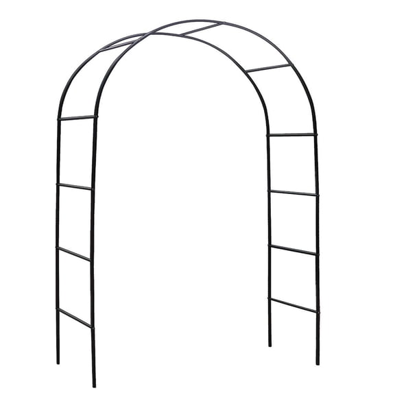 78"H x 45"W Metal Garden Arch Trellis; Adjustable Arbor Trellis for Garden Climbing Plants Support or Wedding Decor,Black