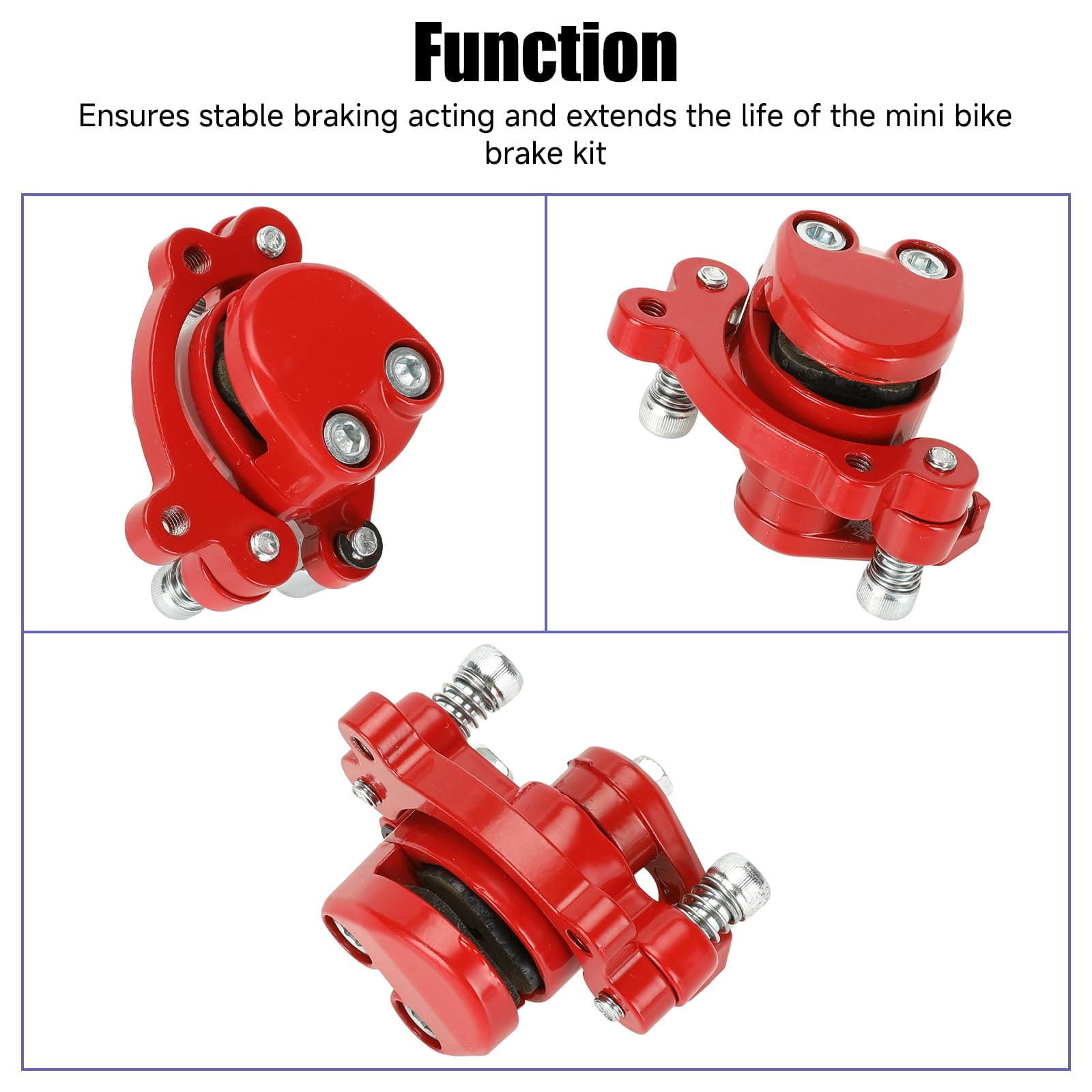 Mini Bike Brake Lever Kit with 180mm Disc Brake Rotor Compatible with Coleman CT100U CC100X Baja Doodlebug DB30 Motovox MBX10 MBX11 Monster Mega Moto 80cc Parts Rear Brake Caliper
