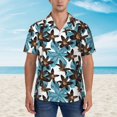 thumbnail image 4 of Balery Lilies Flowers Print Men's Hawaiian Shirts Short Sleeve Beach Shirt Relaxed Fit Vacation Button Down Shirts-Large, 4 of 9
