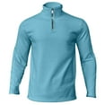 thumbnail image 4 of Under $10 Stand Collar Half Zip Long Sleeve Sweater Men Trendy Casual Solid Color Top Pullover Athletic, 4 of 9