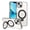 Black, variant on OOK For iPhone 14 Pro Max Case with Magnetic Ring Stand, Compatible with Magsafe Clear Military Drop Protection Phone Stand Shockproof Case Cover, White