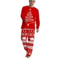 thumbnail image 1 of Conjuntos de pijamas a juego de Navidad para la familia, camisones de algodón para hombres y mujeres para padres y niños, ropa de dormir roja de invierno para la vida, 1 of 4