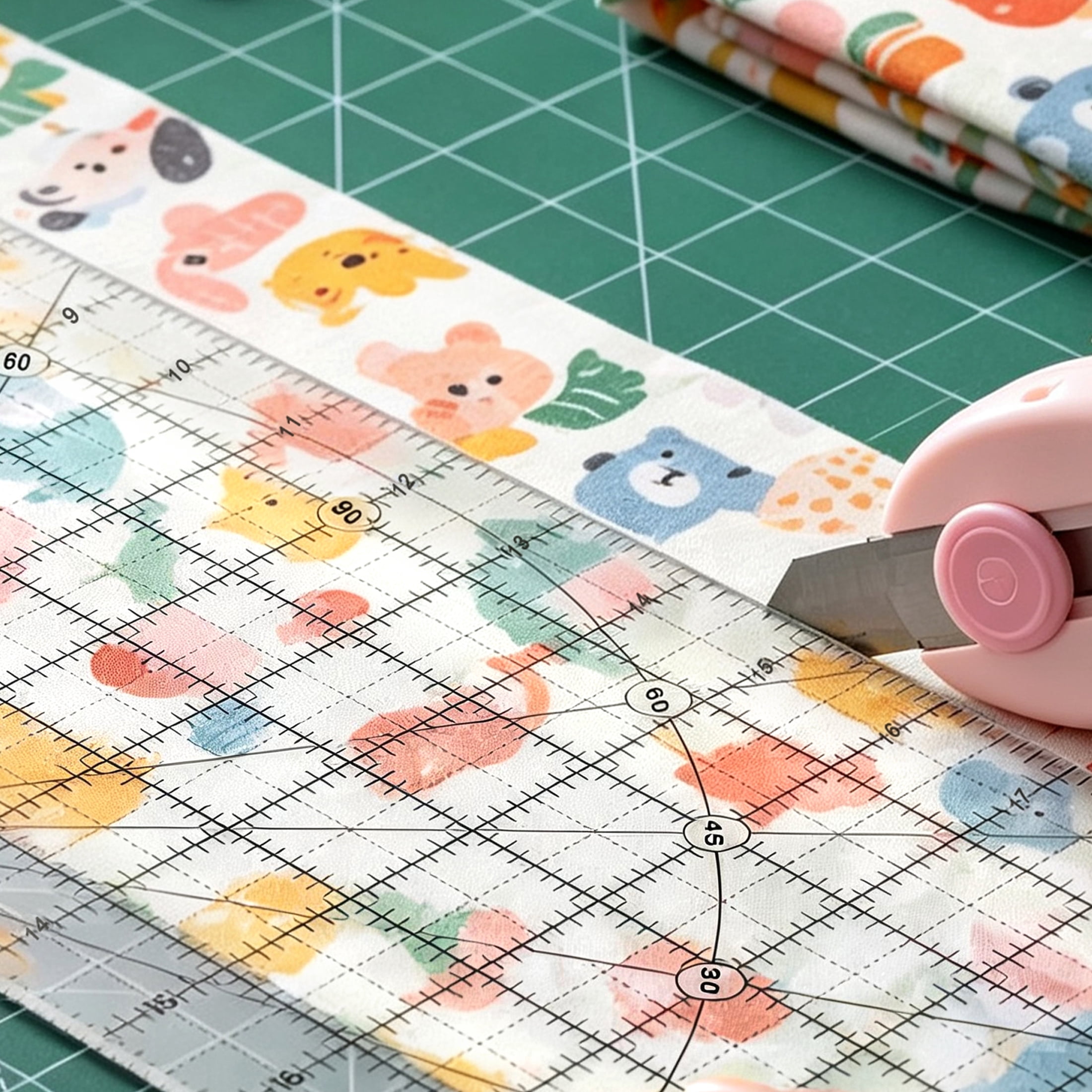 GARITIN Sewing Ruler 6 x 24 Inch, Clear Acrylic Quilting Ruler with Multi Angle Markings for Fabric Cutting DIY Craft
