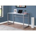 thumbnail image 3 of Monarch Specialties Computer Desk, Home Office, Laptop, 48"l, Work, Metal, Tempered Glass, Grey, Contemporary, Modern, 3 of 4