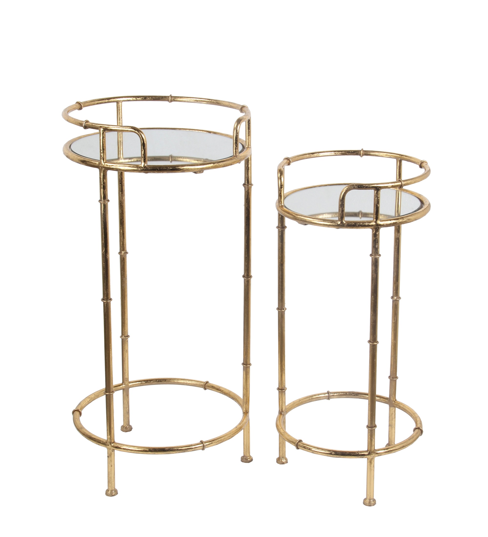 2 Pc Plant Stands Gold Leaf