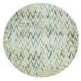 thumbnail image 4 of 8â€™ Round Beige Blue Distressed Chevron Area Rug, 4 of 6