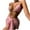 Pink, variant on Erwazi Women's Solid Halter Drawstring 3 Piece Swimsuit Set Cover Up String Tie Side Bathing Suits