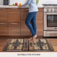 thumbnail image 6 of Wooden Plank Door Mat Indoor Outdoor, Rustic Farmhouse Brown Black Barn Door Non Slip Welcome Mat with Rubber Backing, Absorbent Fabric Front Door Mats Entryway Rug for Home Patio Entrance 18"x30", 6 of 8