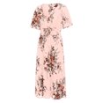 thumbnail image 6 of Pntutb Womens,Plus Size Women's Floral Print V-Neck Short Sleeve Casual Dress, 6 of 6