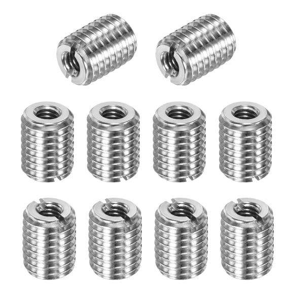 Uxcell 10-Pcs Thread Adapters Sleeve Reducing Nut M12x1.75 Male to M6x1 Female 15mm H Nut Screw Reducer