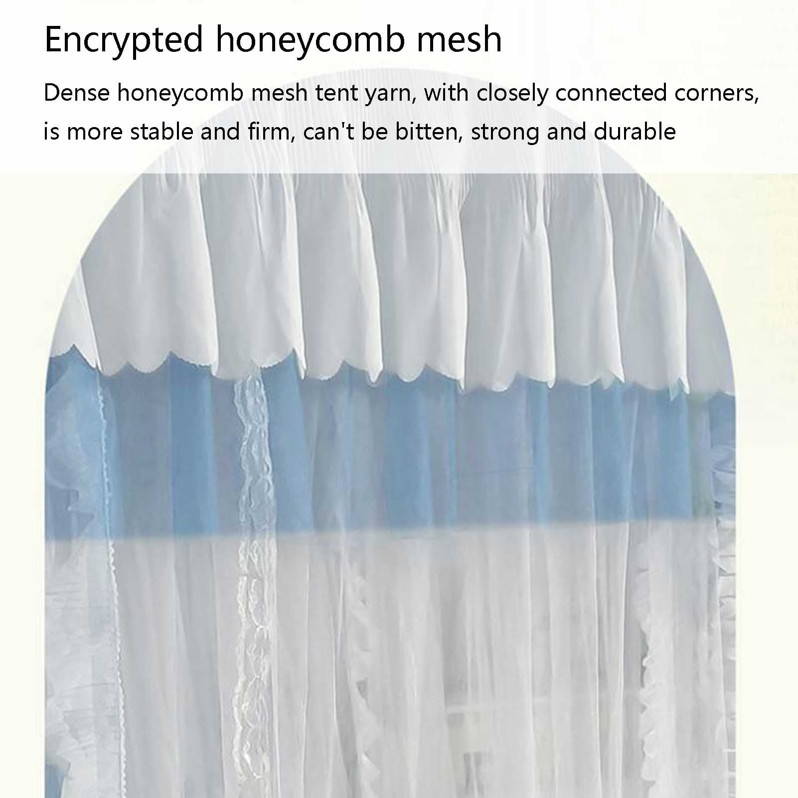 Bed Net for Home Mosquito Net for Bed, Bed Tent High Density Mesh & Blackout Cloth, Double Tier Mosquito Net for Girls Bedroom, Easy to Install